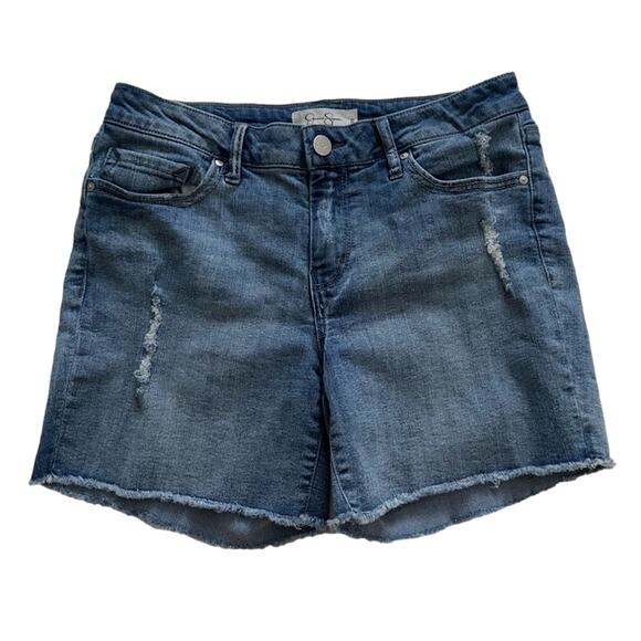 Jessica Simpson Denim Shorts Distressed Raw Hem Denim Jean Shorts Size 28 - Picture 11 of 11